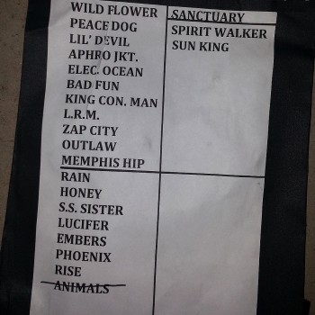 The Cult Set List 03-09-2013