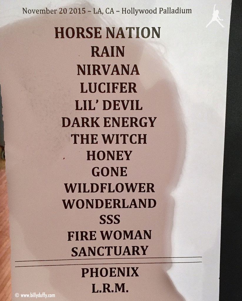 The Cult Set List 20-11-2015