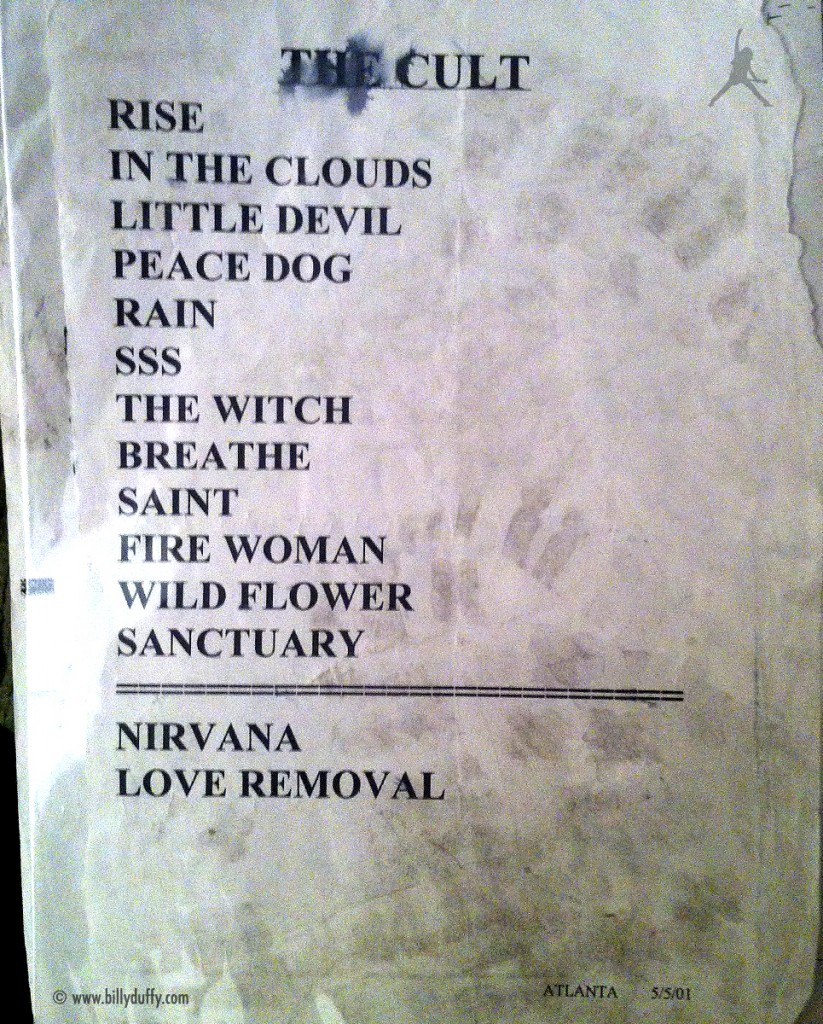 The Cult Set List 05-05-2001