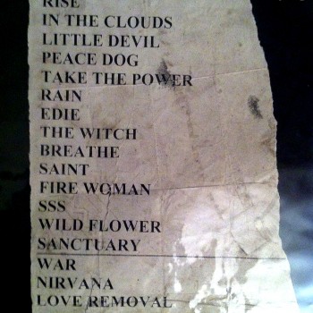 The Cult Set List 21-07-2001