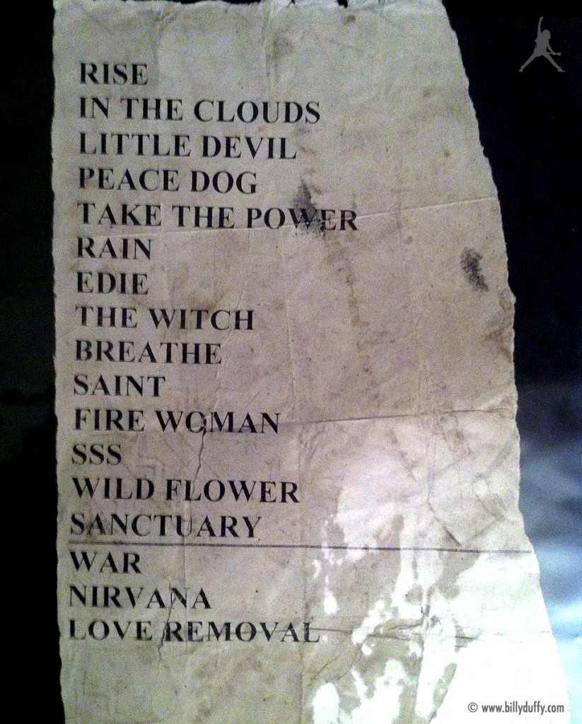 The Cult Set List 21-07-2001