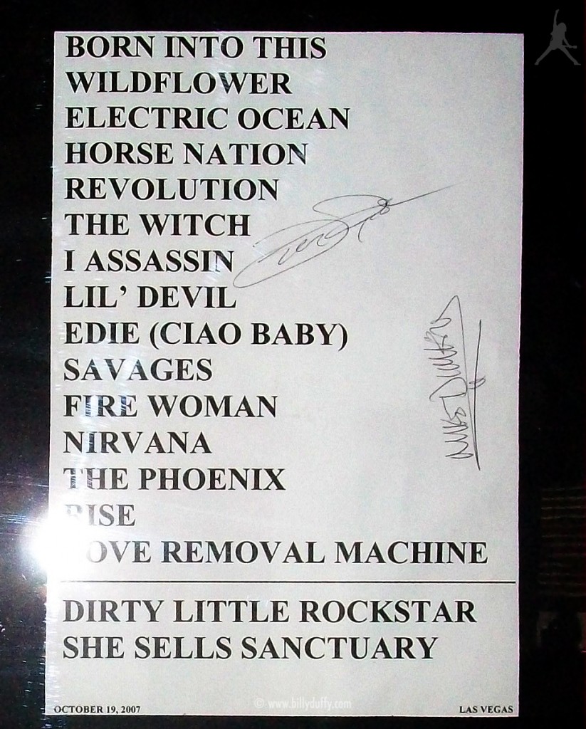 The Cult set list 19-10-2007