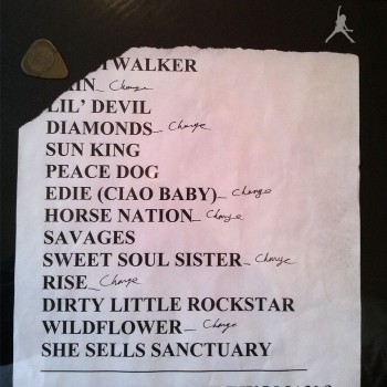 The Cult Set List 28-02-2008