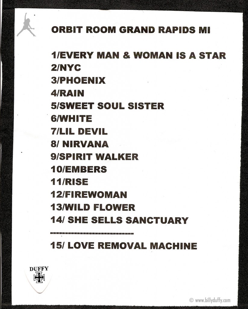 The Cult set list 17-11-2010