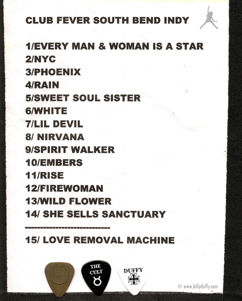 The Cult set list 18-11-2010