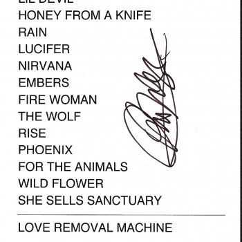 The Cult set list 15-06-2012