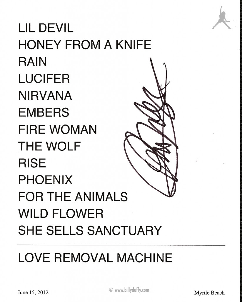 The Cult set list 15-06-2012