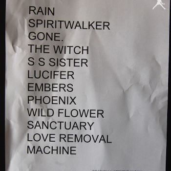 The Cult Set List 11-04-2014 (Coachella Week 1)