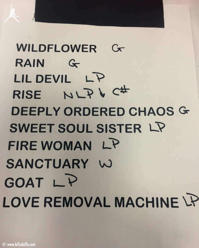 The Cult Set List 19-04-2016