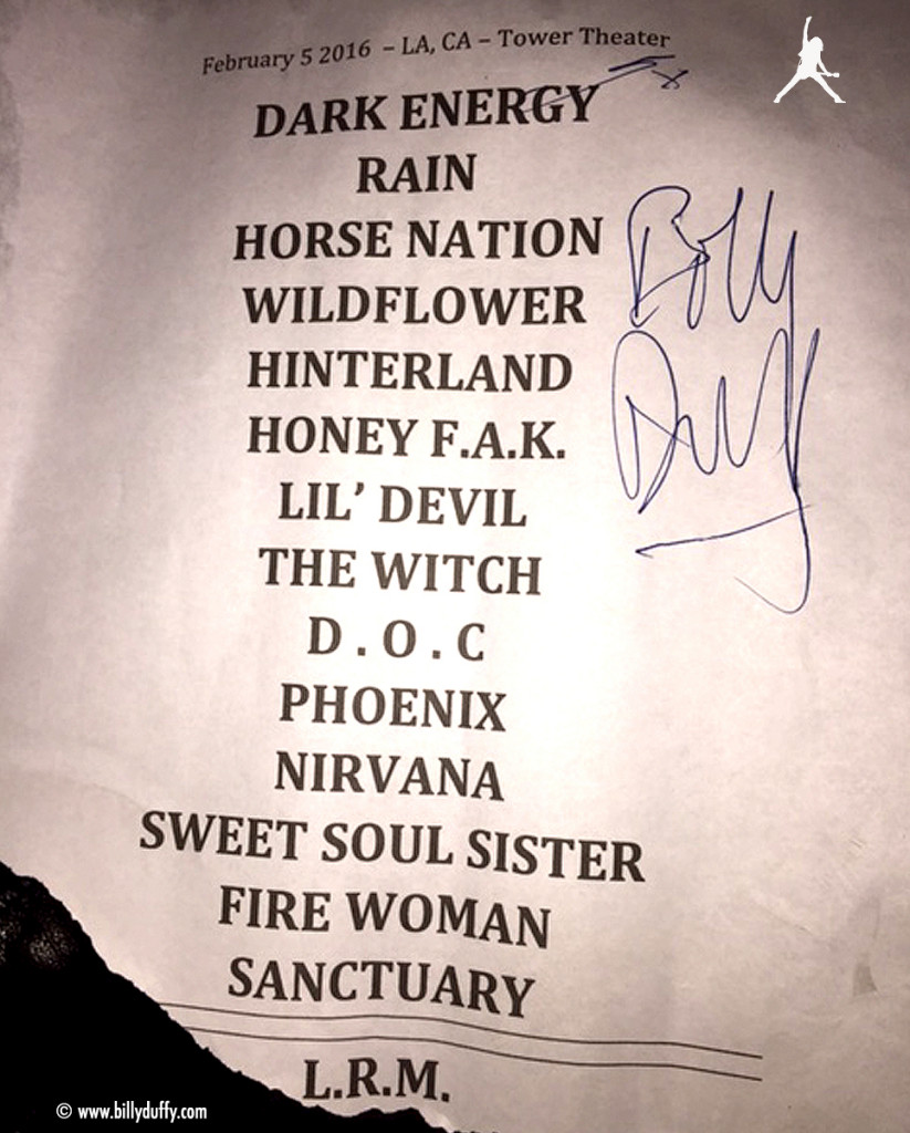 The Cult Set List 05-02-2016