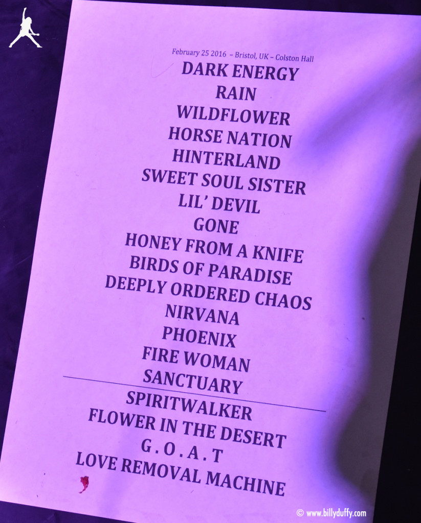 The Cult set list 25-02-2016