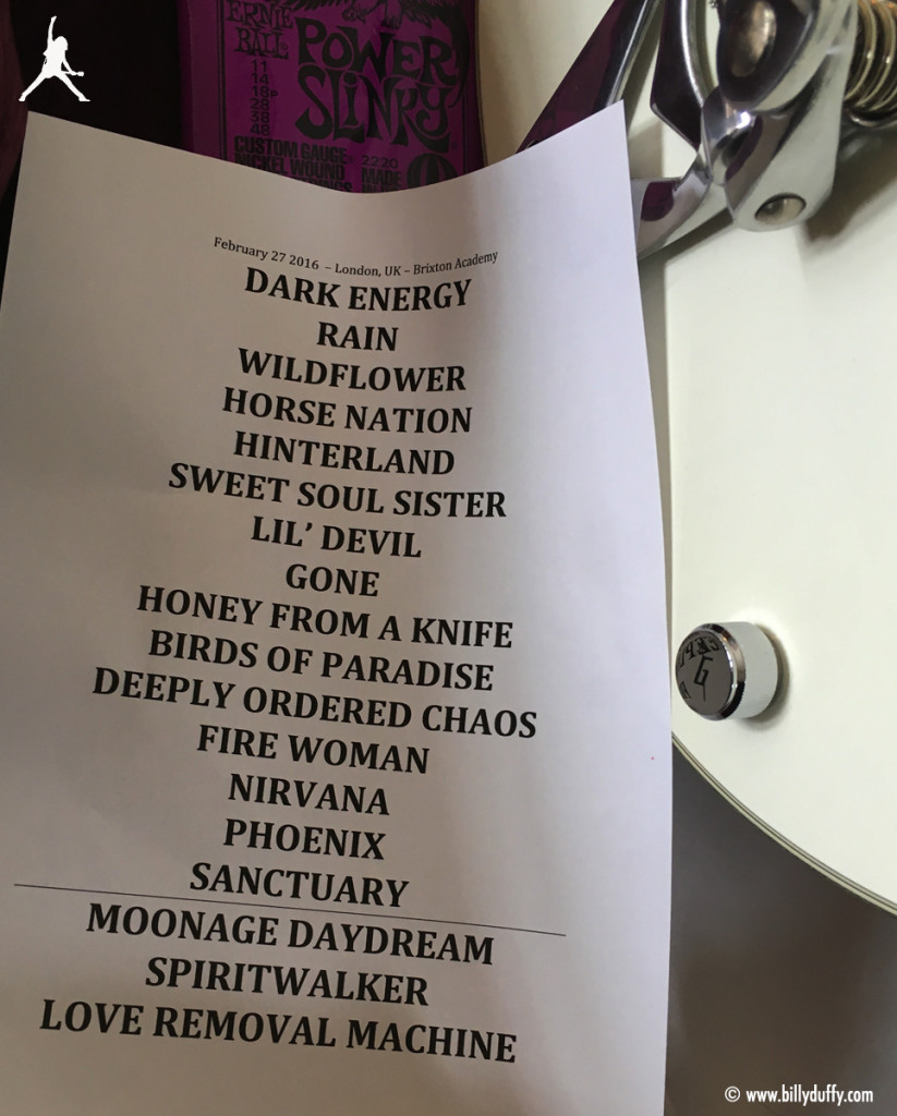 the cult tour setlist