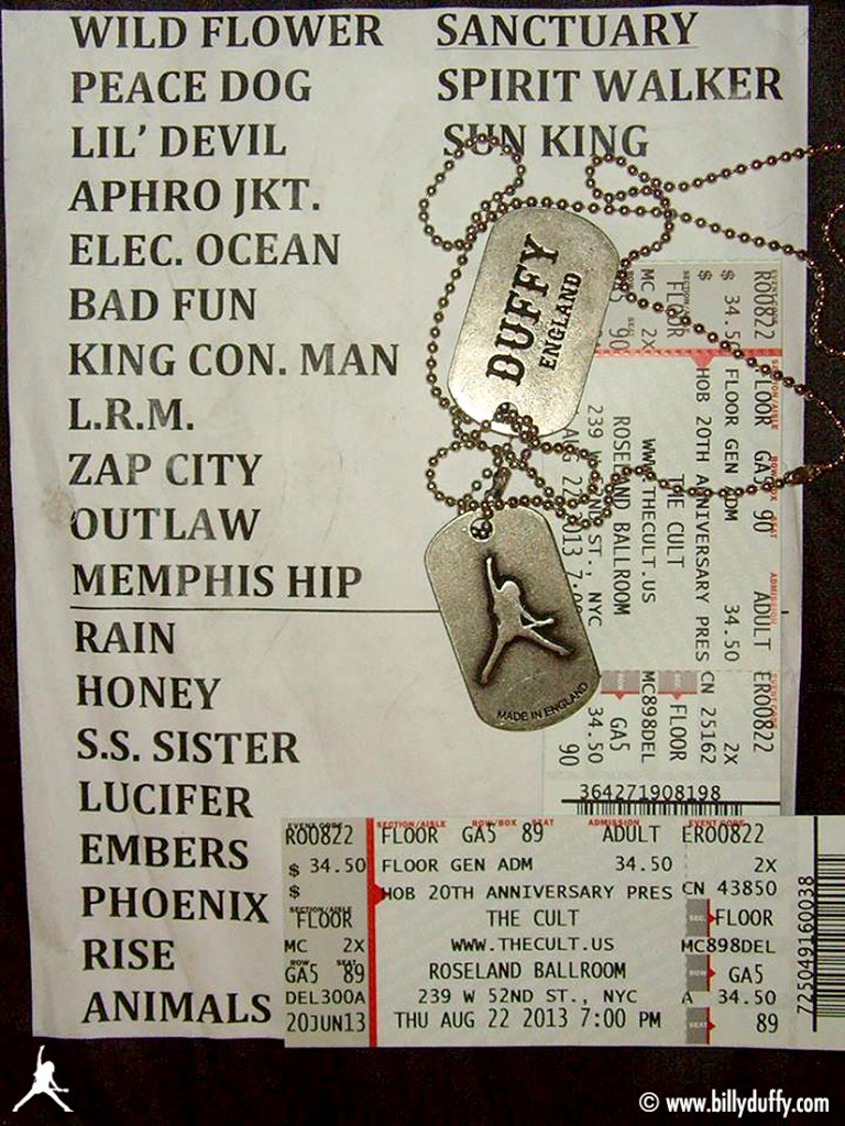 The Cult Set List 22-08-2013