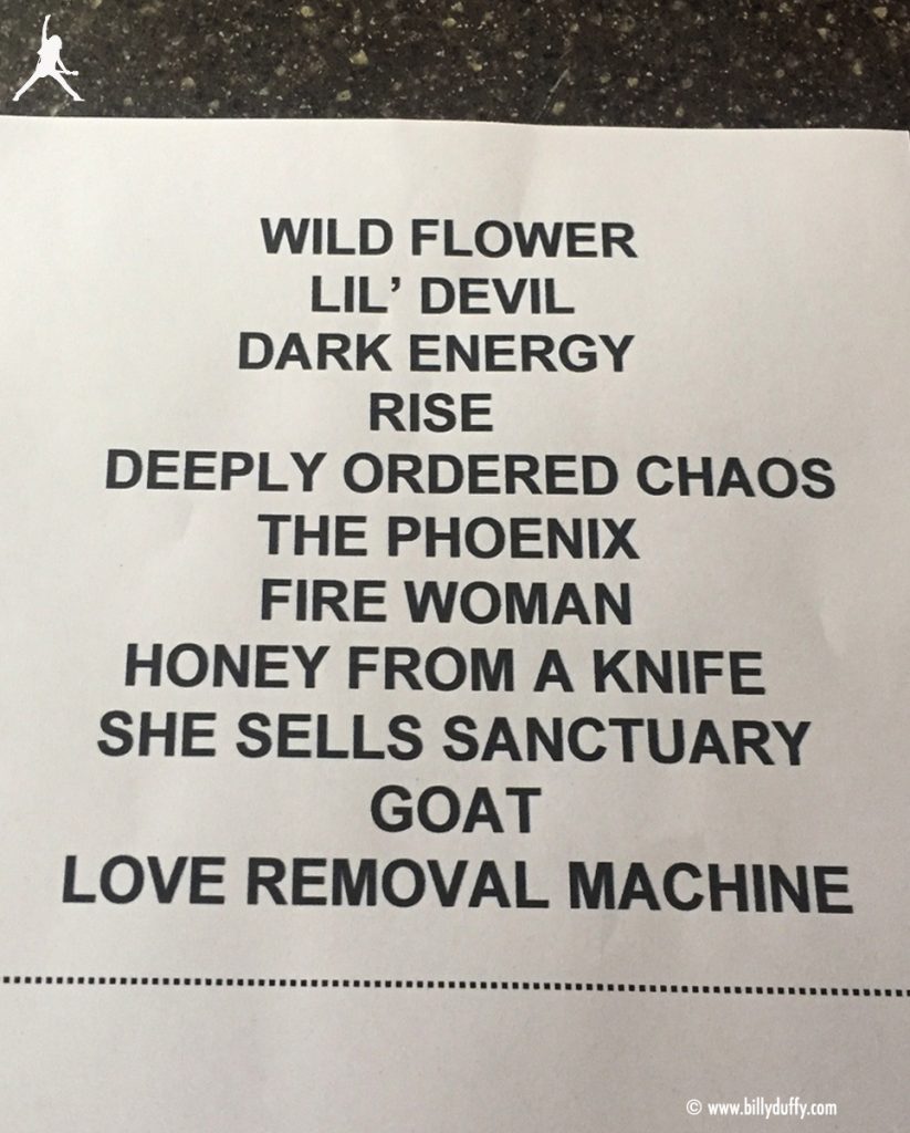 The Cult Set list 05-05-2017