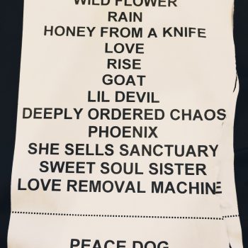 The Cult set list 25-05-2017