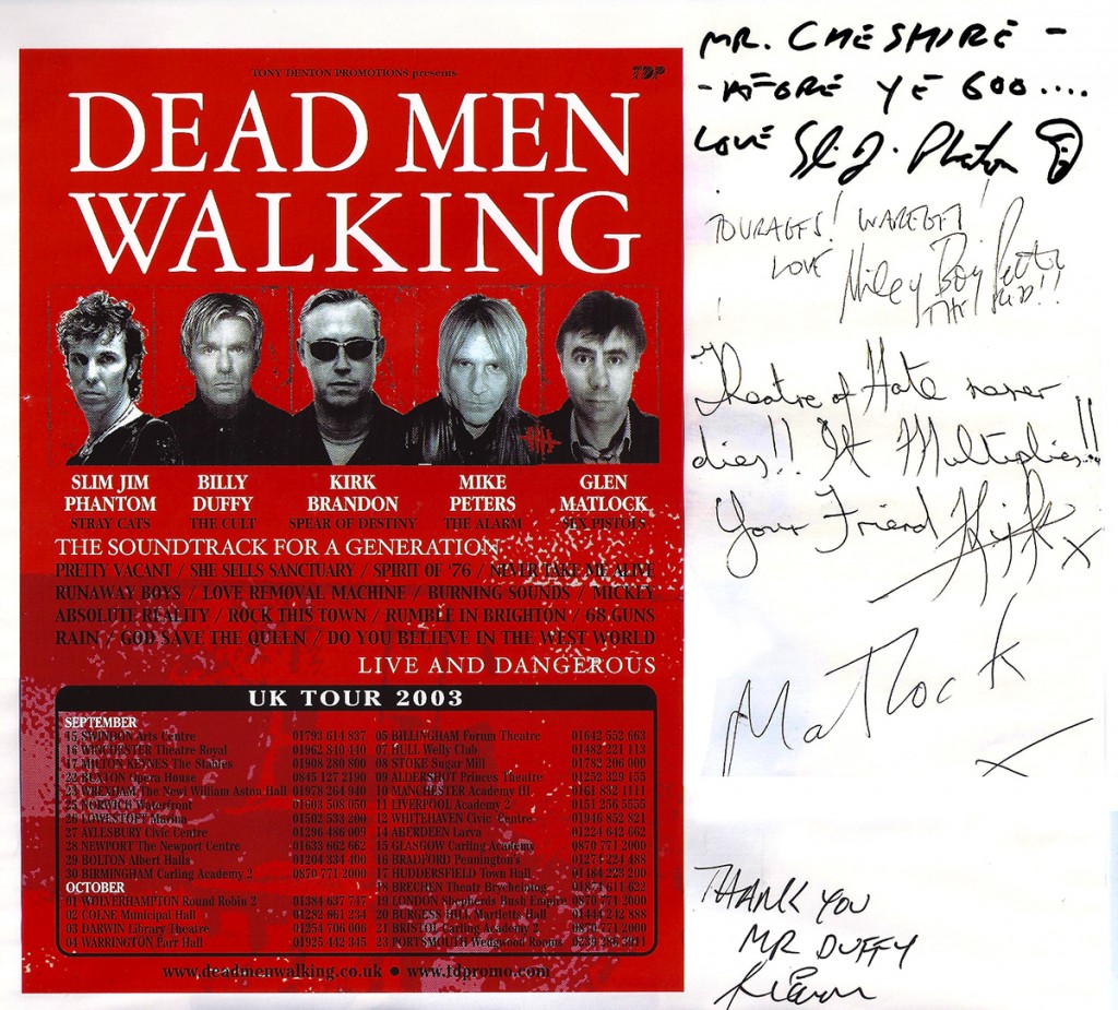 Dead Men Walking Tour Flyer - 2003