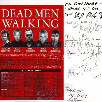 Dead Men Walking Tour Flyer – 2003