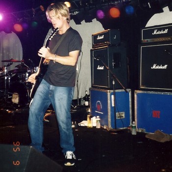 Billy onstage with Vent – 1995