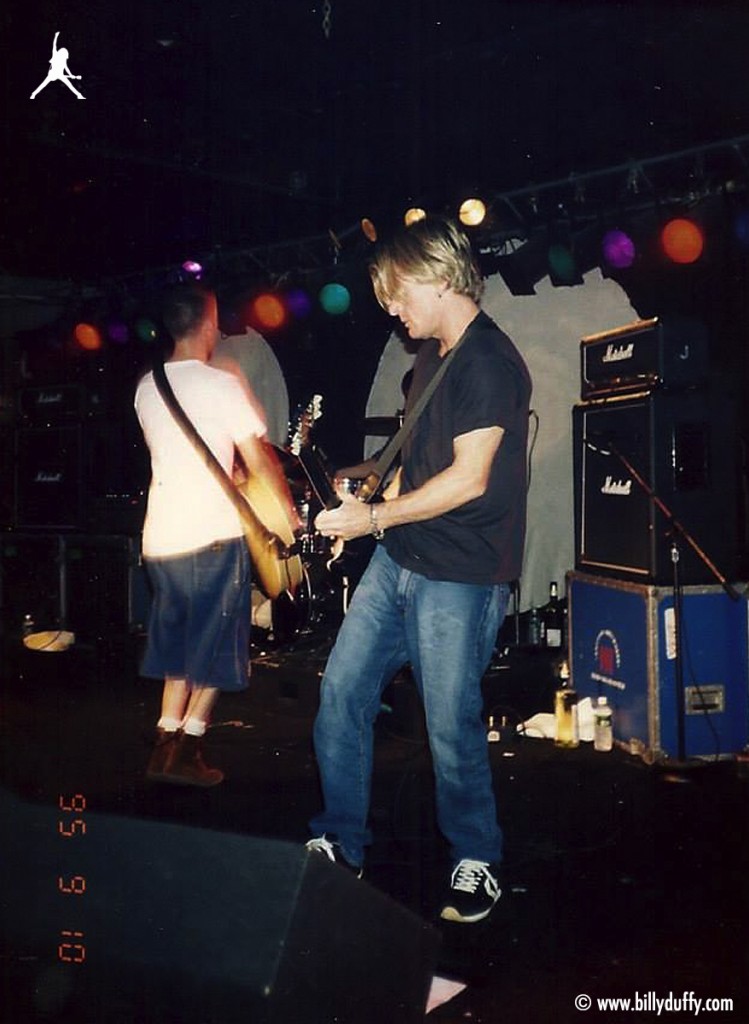 Billy onstage with Vent - 1995
