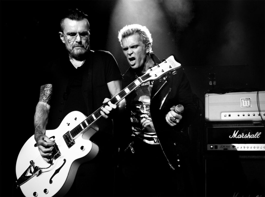 Billy Duffy with Billy Idol at Lemmy’s 70th Birthday