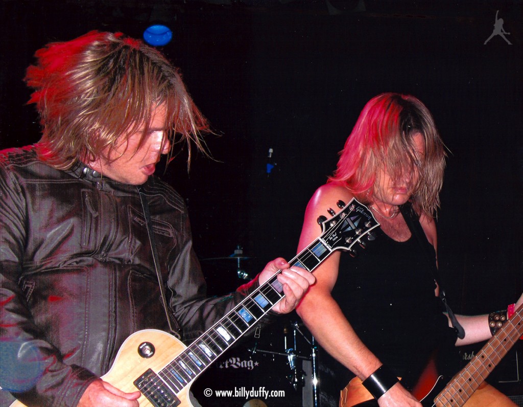 Billy onstage with Cardboard Vampyres - 2004