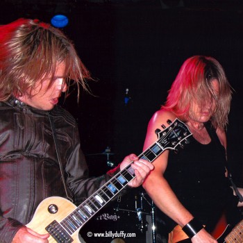Billy onstage with Cardboard Vampyres – 2004