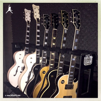 Billy Duffy's Tour Guitars Racked & Ready