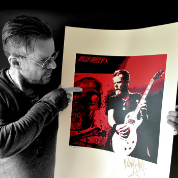 Billy Duffy Les Paul 'Red' Series #3 Limited Edition Screen Print