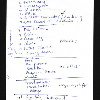 Set Ideas for the Tibetan Freedom Concert 1999