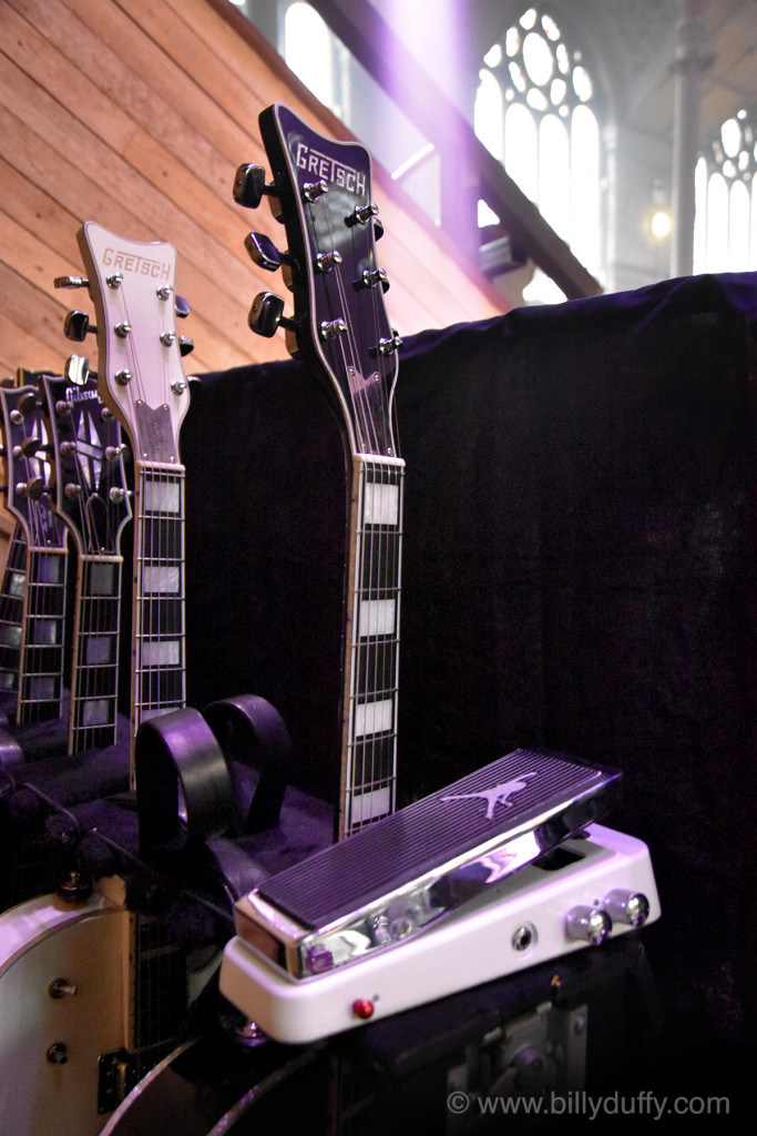 The BD Guitars & Cry Baby await the show...