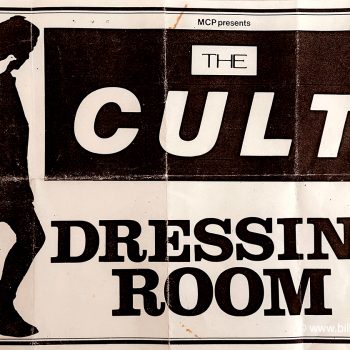 The Cult dressing room sign – Glasgow 1986