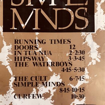 Running Times supporting Simple Minds – Glasgow 1986