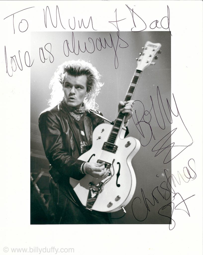 Billy Duffy's Christmas "Card" to his Mum & Dad - 1987