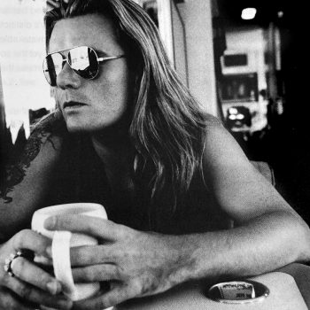 Hanging on the tour bus – 1989