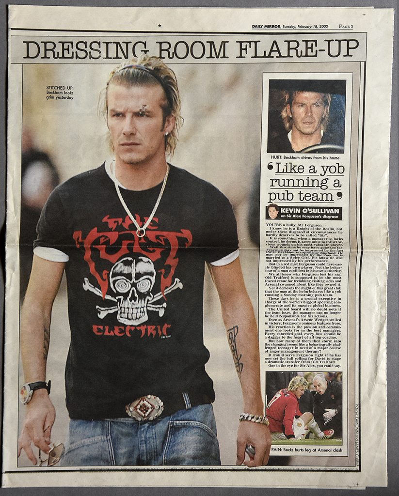 David Beckham in a Cult 'Electric' T-Shirt - 2003