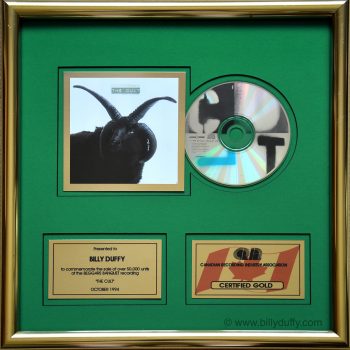 Billy’s Canadian Gold Disc for ‘The Cult’ CD