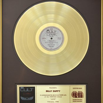 Billy’s Canadian Gold Disc for The Cult ‘Love’