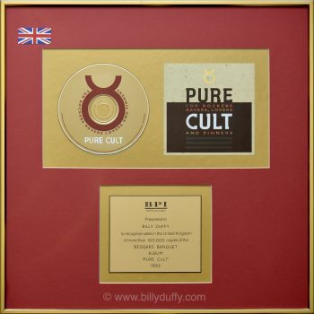 Billy’s UK ‘Pure Cult’ Gold Disc