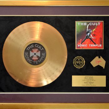 Billy’s Australian Gold Disc for The Cult ‘Sonic Temple’