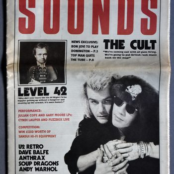 The Cult on Sounds Cover – March 87